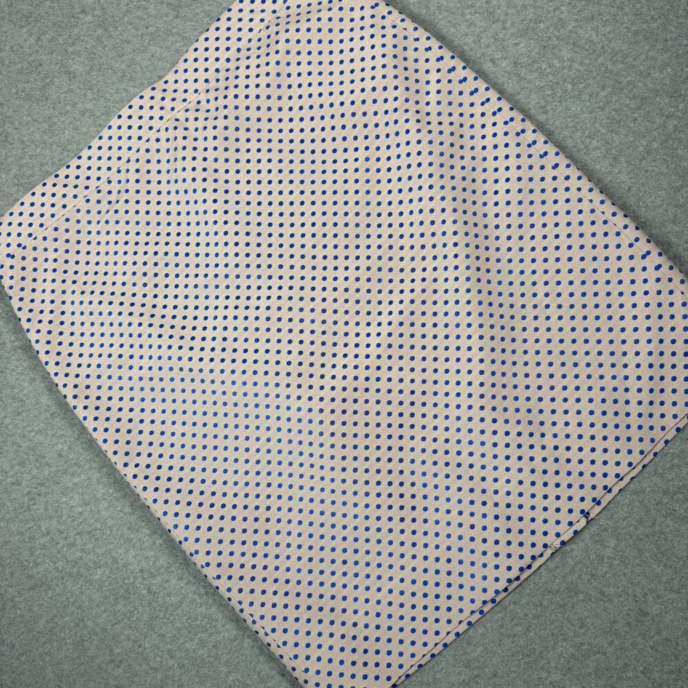 J.Crew The Pencil Skirt Light Gray Royal Blue Polka Dot Stretch Size 6 Career